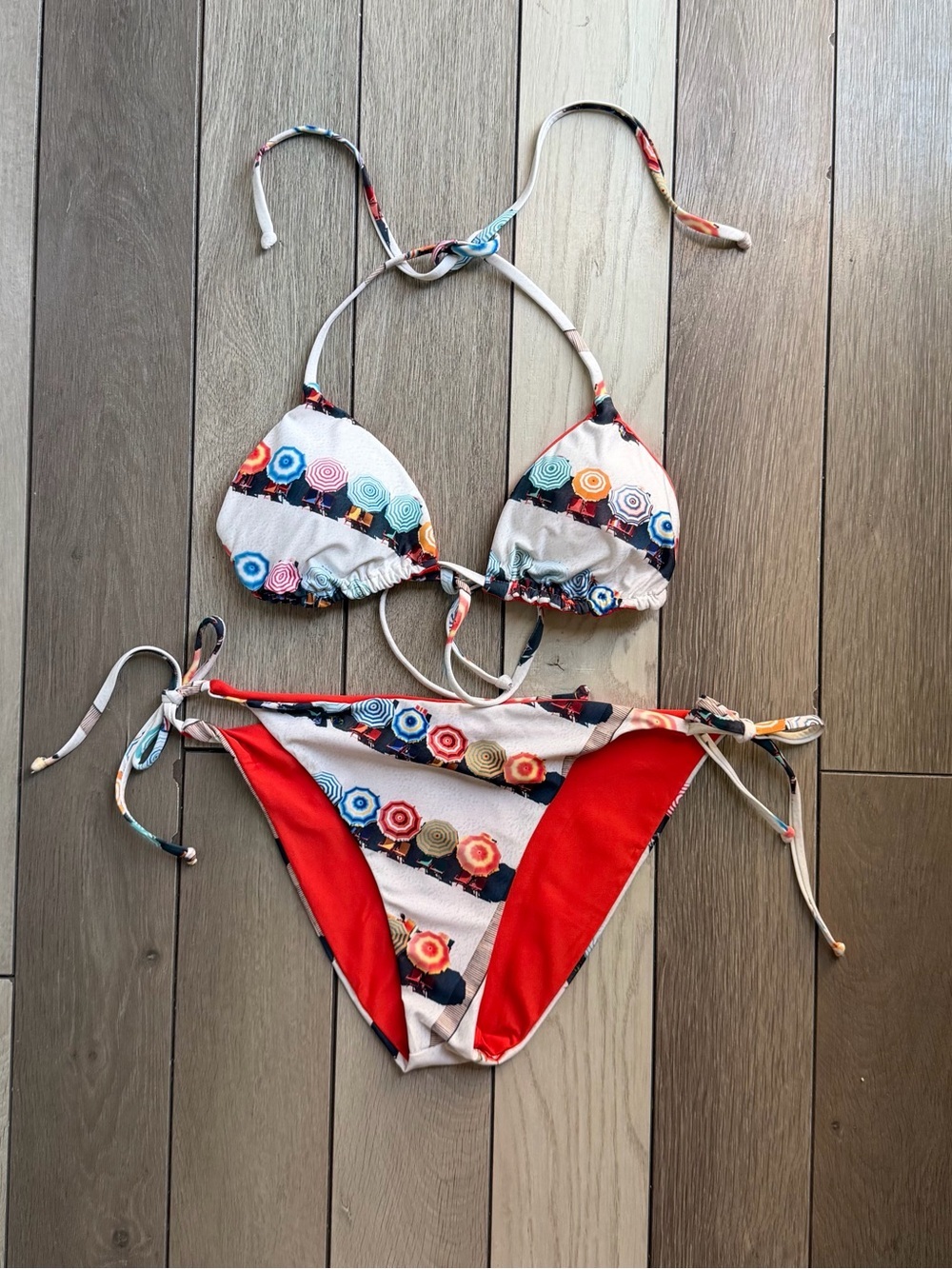 Splendid x Gray Malin Reversible String Bikini Set